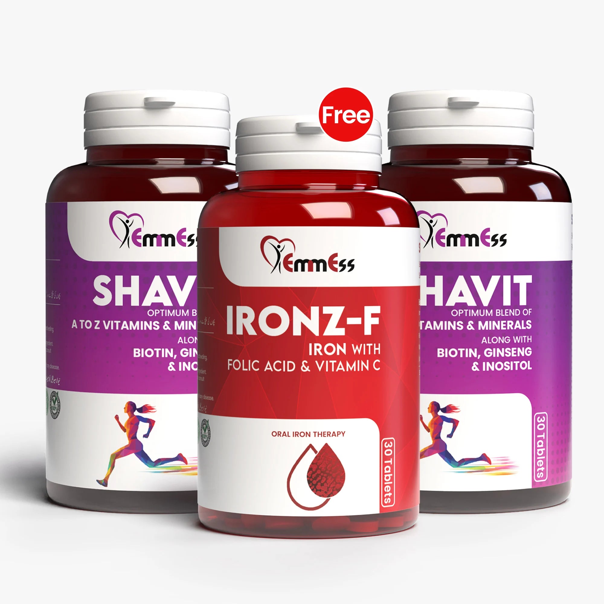 2 Shavit and 1 Ironz-F Free - EmmEss Nutraceuticals
