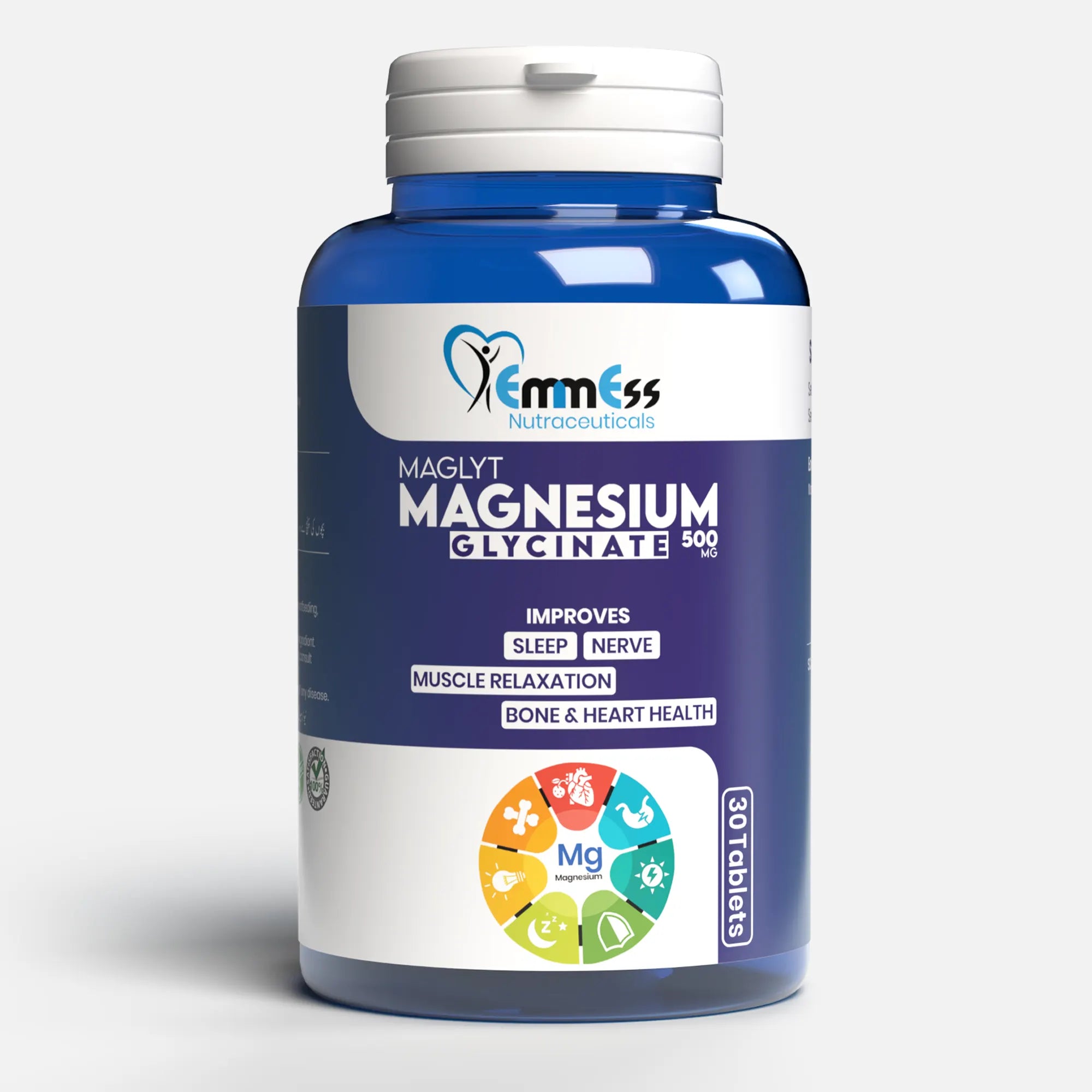 Magnesium Glycinate (500mg) | MAGLYT - EmmEss Nutraceuticals