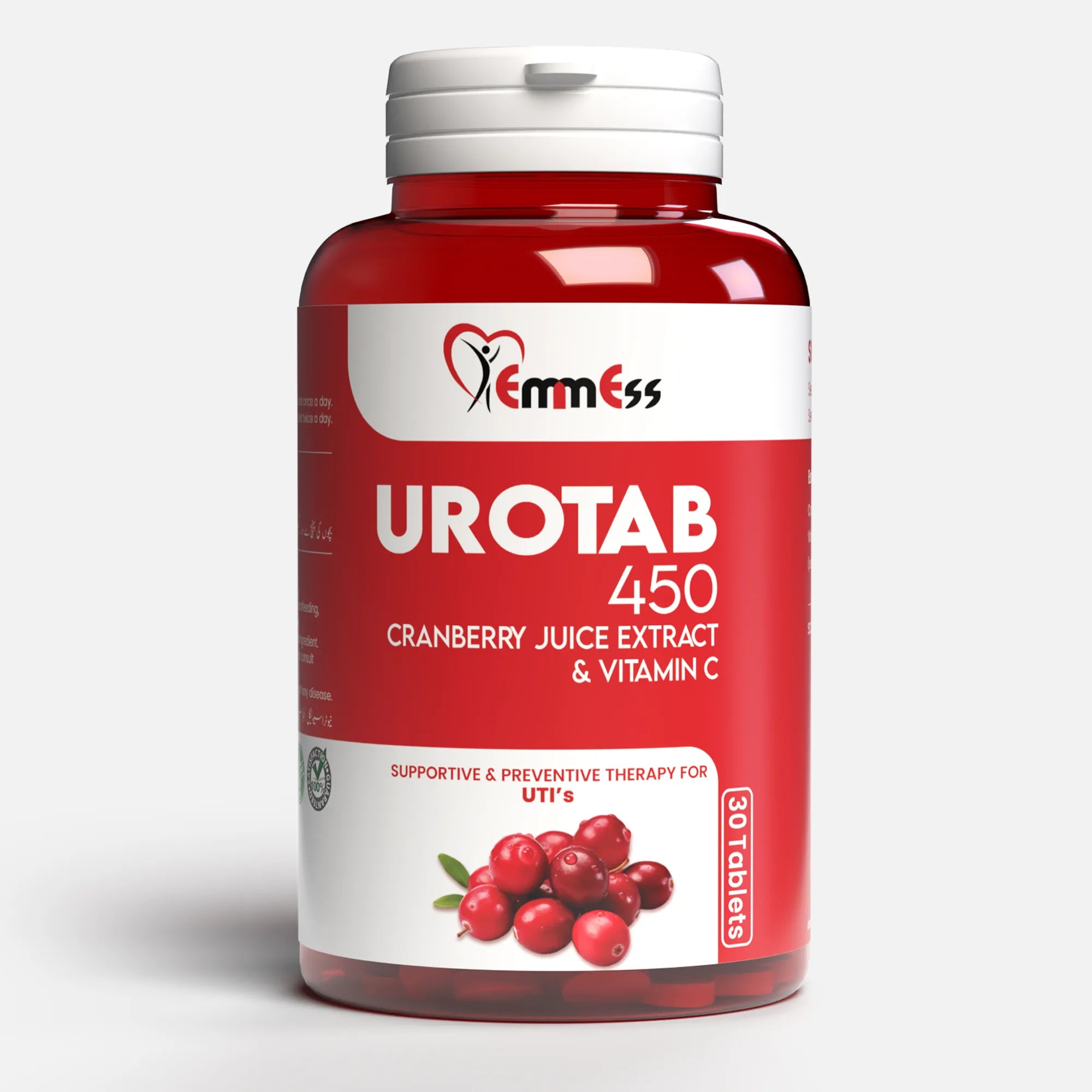 UROTAB | Maximum Support for Urinary Tract Health (UTI's) - EmmEss Nutraceuticals
